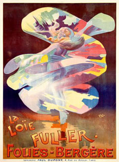 Loie Fuller, Plakat für die Folie Bergère/Paris